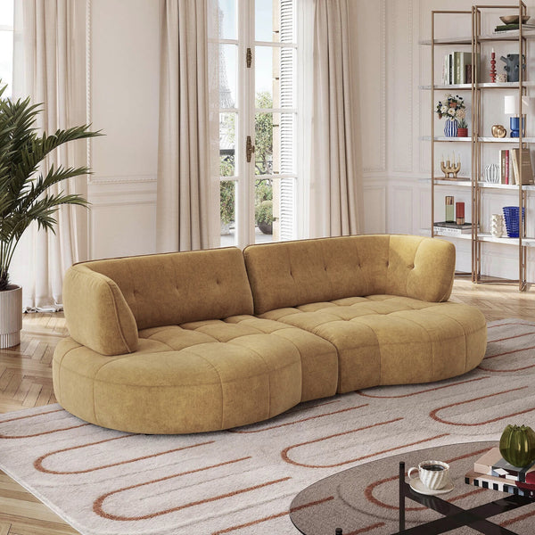 ALIZEE - Upholstered 4 Seater Fabric Sofa