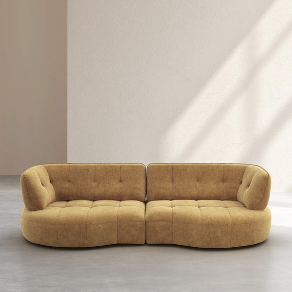 ALIZEE - Upholstered 4 Seater Fabric Sofa