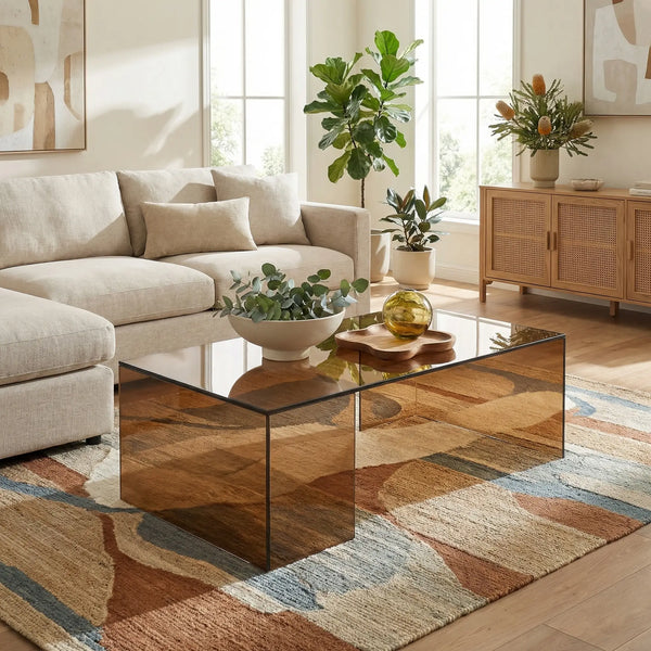 ALYSSA - Glass Rectangular Coffee Table