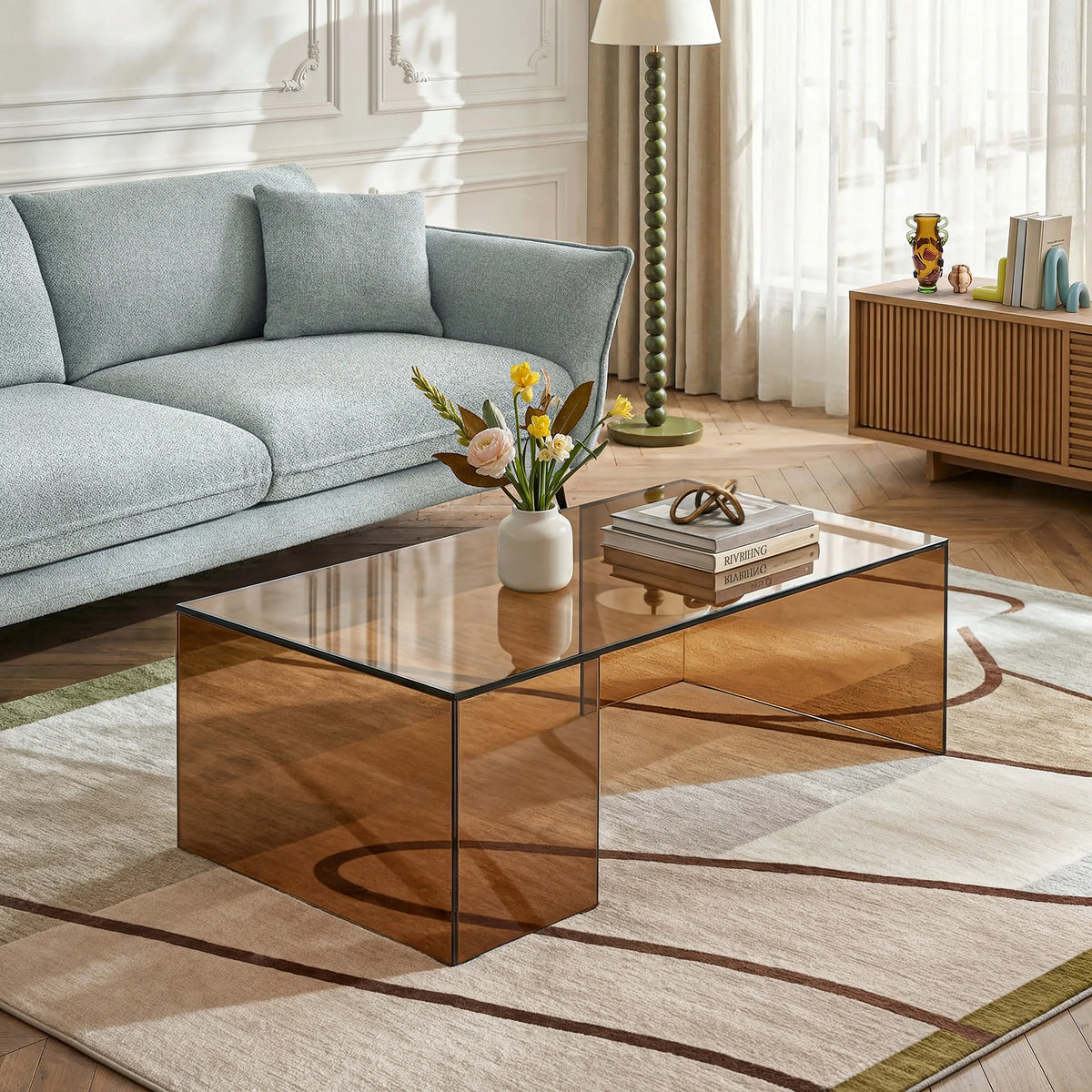 ALYSSA - Glass Rectangular Coffee Table
