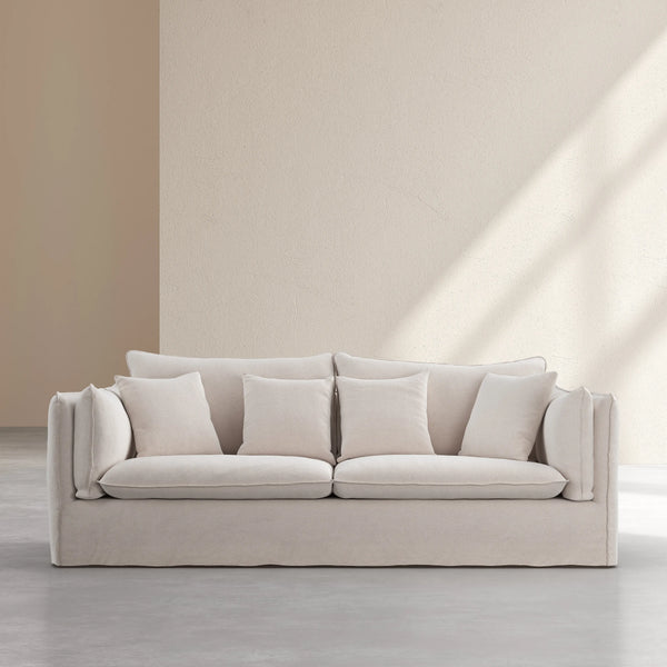 ANDRIA - Linen 3 Seater Sofa
