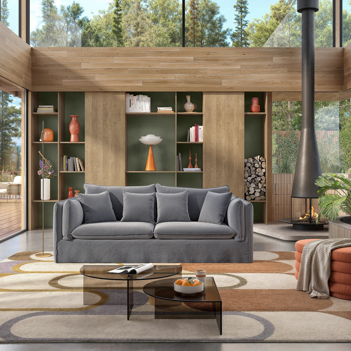 ANDRIA - Linen 3 Seater Sofa