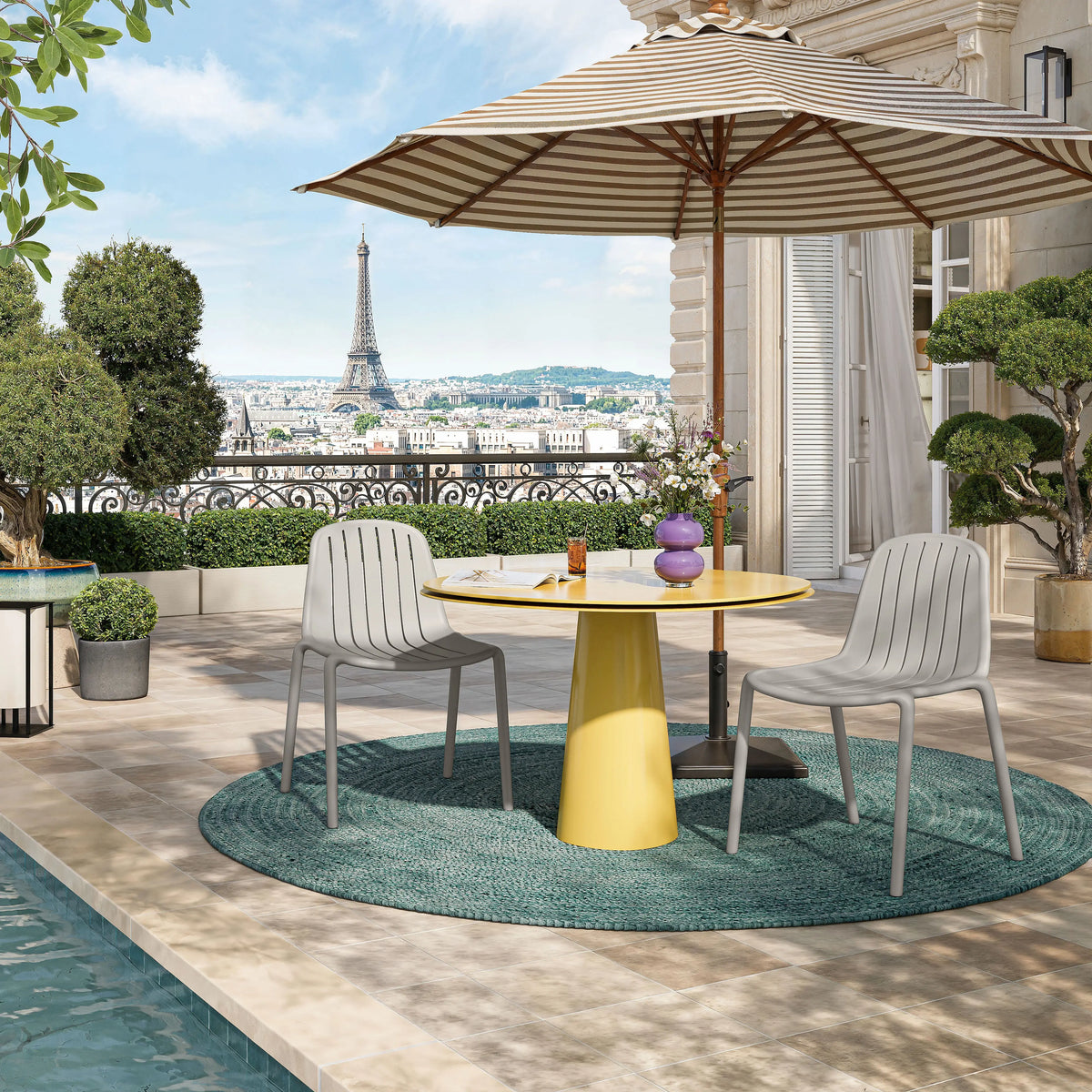 ARZON - Set of 2 Large Outdoor Chairs