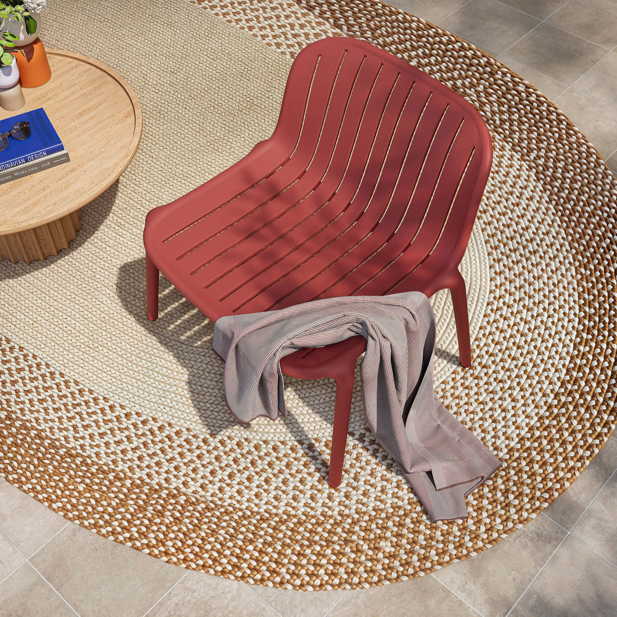 ARZON - Set of 2 Outdoor Chairs with Armrests