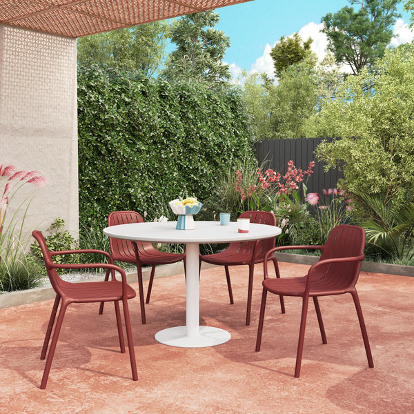 ARZON - Set of 2 Outdoor Chairs with Armrests