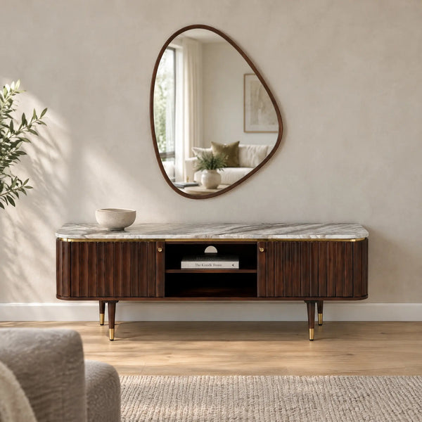 ATRIA - Oak Asymmetrical Mirror - 80 x 100 cm