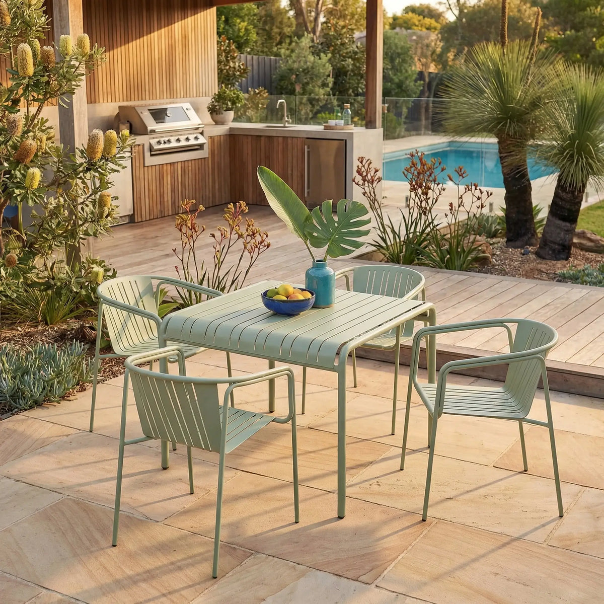 AZUR - Steel Outdoor Table - 100 x 100 cm