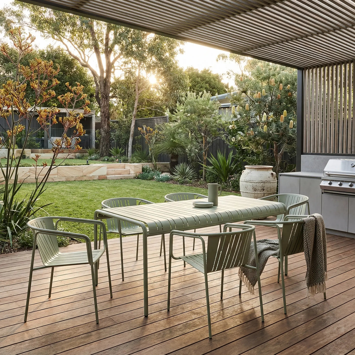 AZUR - Steel Outdoor Table - 180 x 100 cm