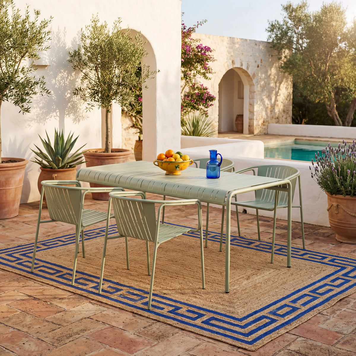 AZUR - Steel Outdoor Table - 180 x 100 cm
