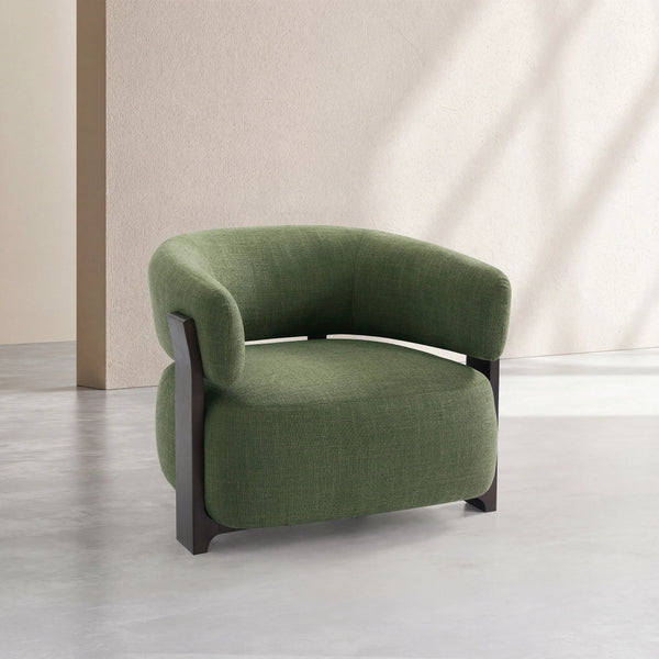 BARREA - Fabric & Wood Armchair