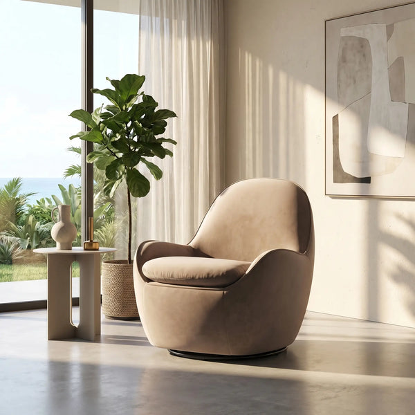 BOCA - Velvet Swivel Armchair