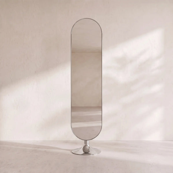 BRIENA - Oval Freestanding Mirror - 40 x 170 cm