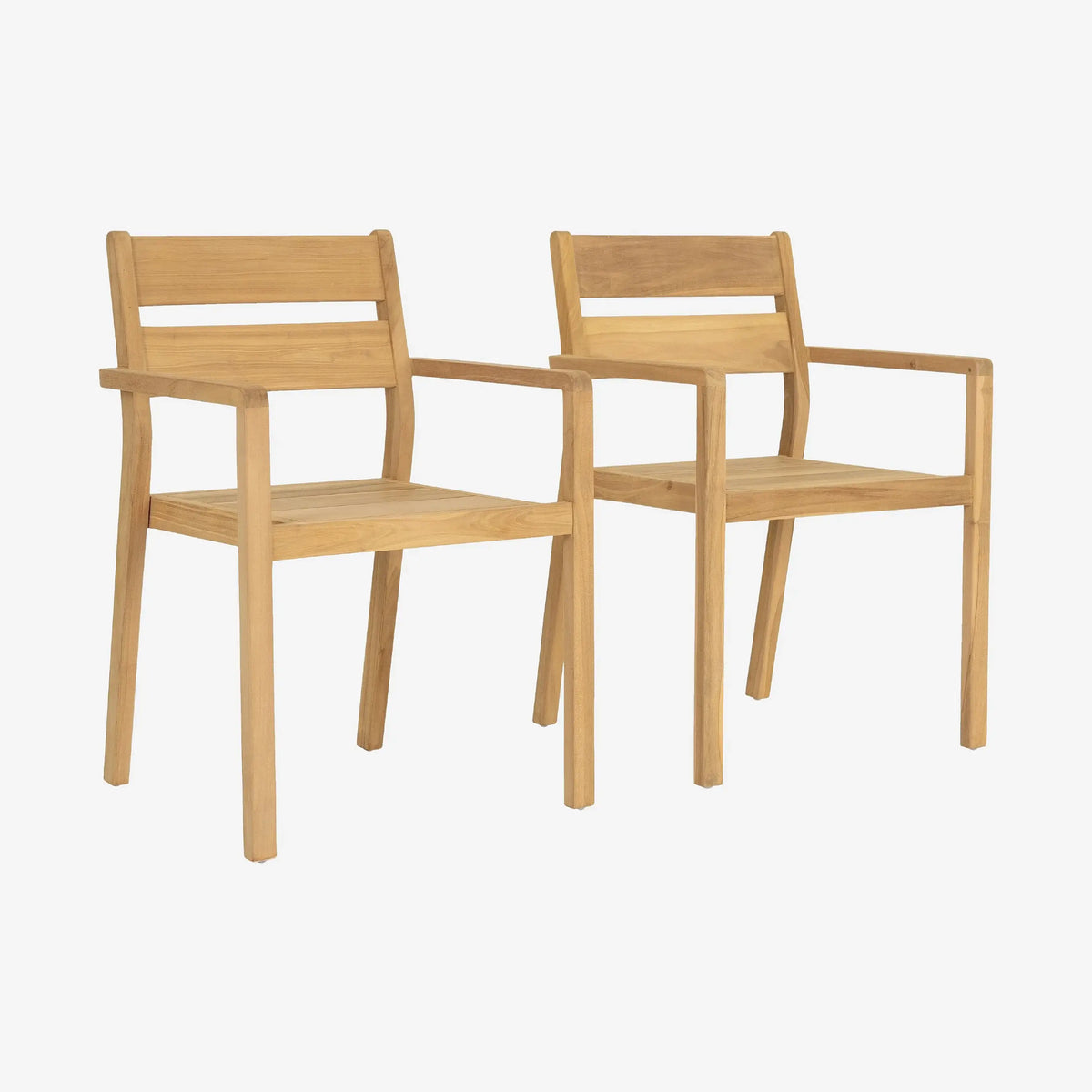 CALVIA - Teak Set of 2 Outdoor Chairs