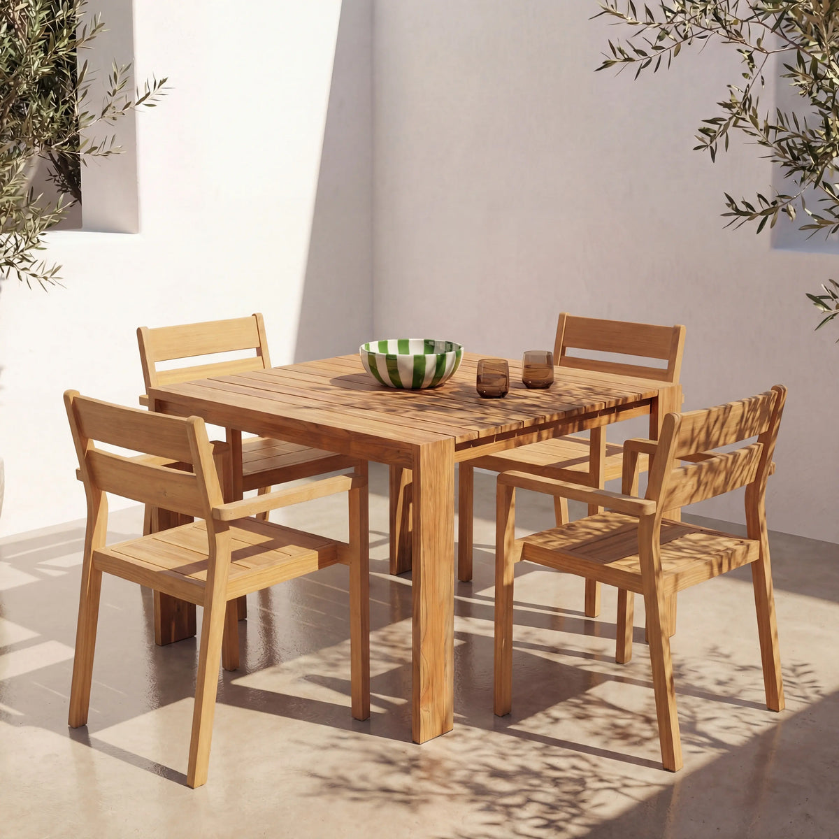 CALVIA - Teak Square Outdoor Dining Table