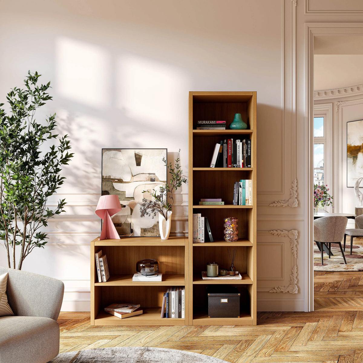 CAMUS - Oak Low Bookcase