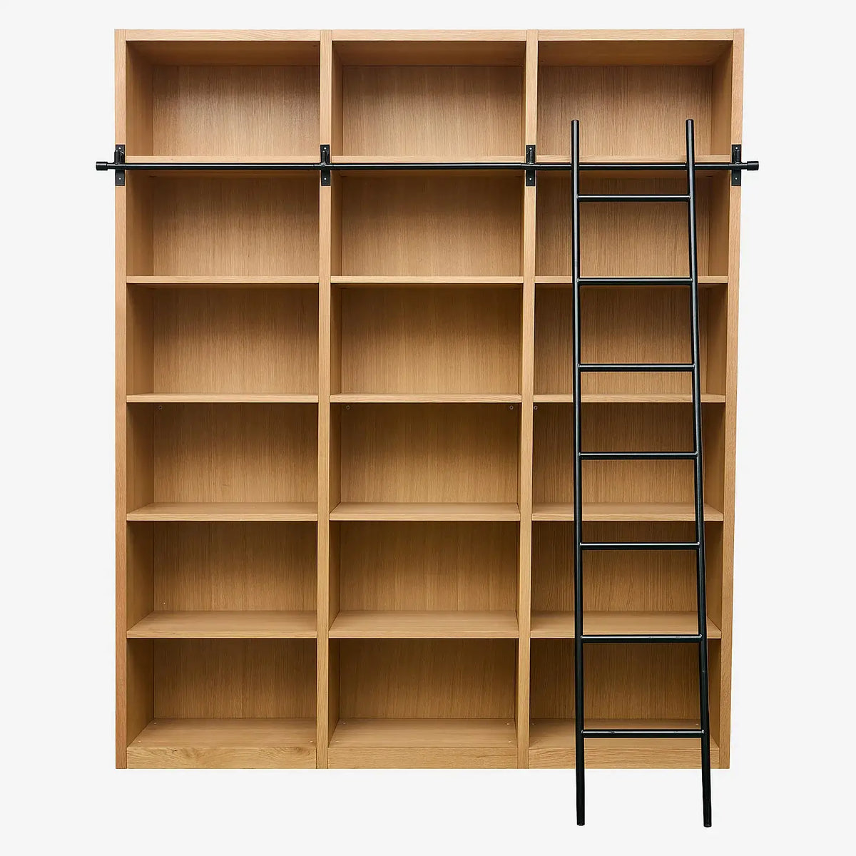 CAMUS - Oak Bookcase with Ladder