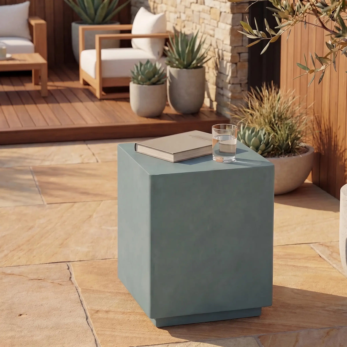 CARIATI - Fibre Cement Outdoor Side Table