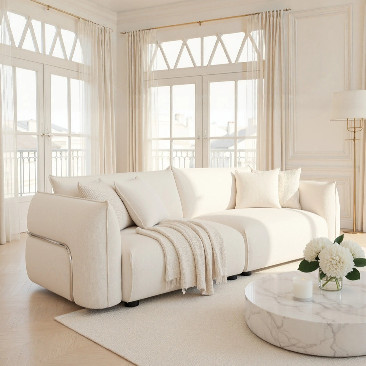 CELESTE - Fabric 3 Seater Sofa