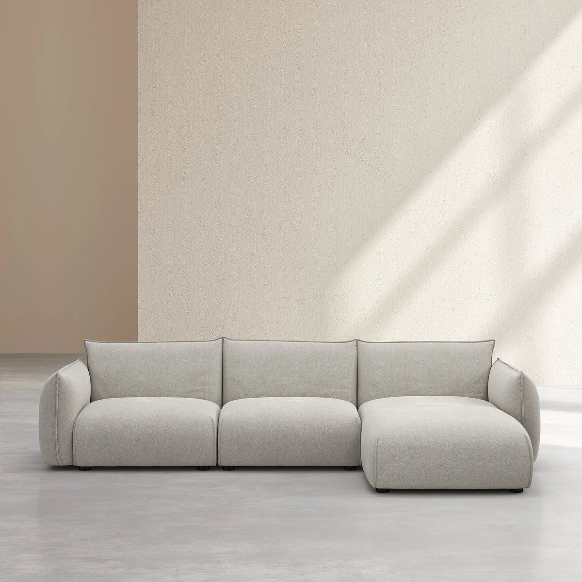 CELESTE - Fabric Right-hand Chaise Sofa