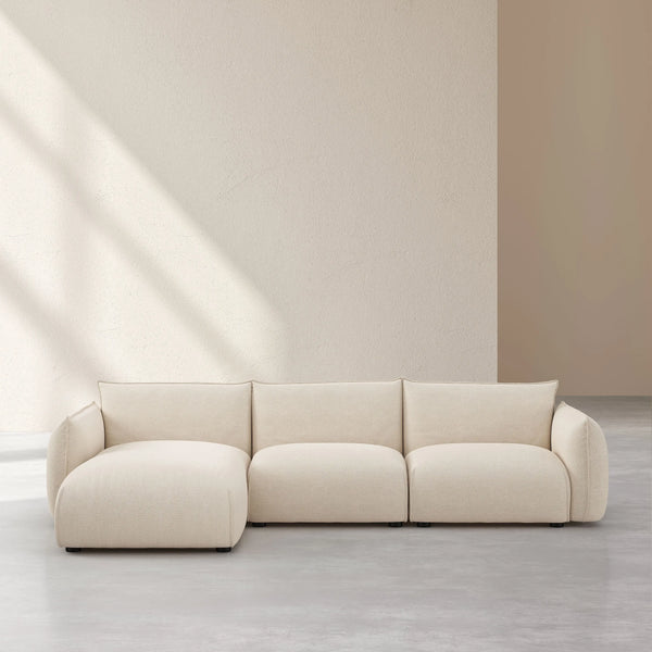 CELESTE - Fabric Left-hand Chaise Sofa