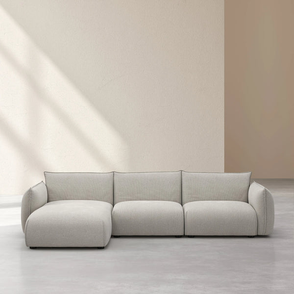 CELESTE - Fabric Left-hand Chaise Sofa