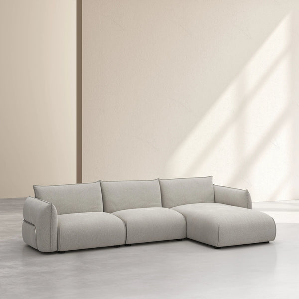 CELESTE - Fabric Right-hand Chaise Sofa