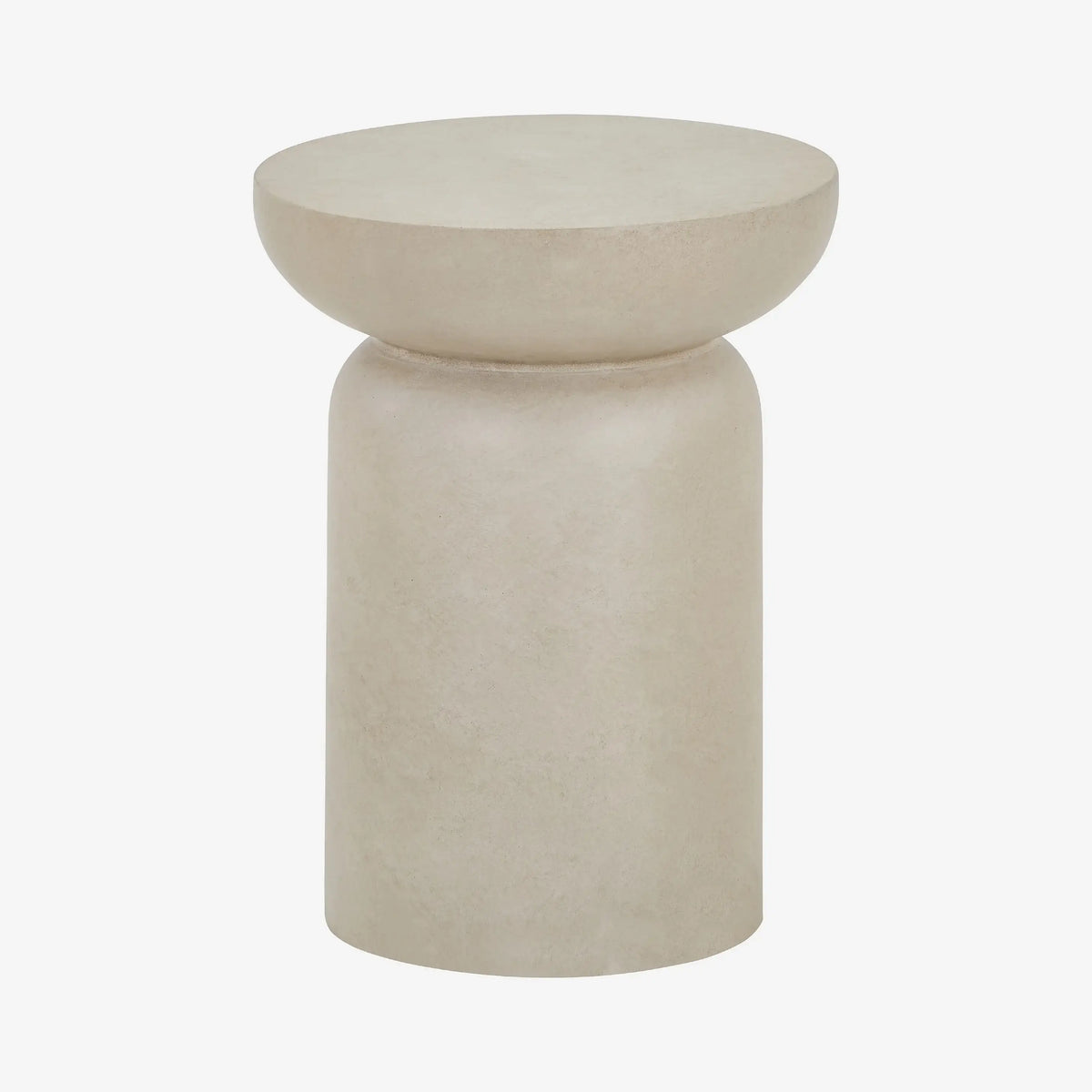 CIRELLA - Travertine Fibre Cement Outdoor Side Table - 35 cm
