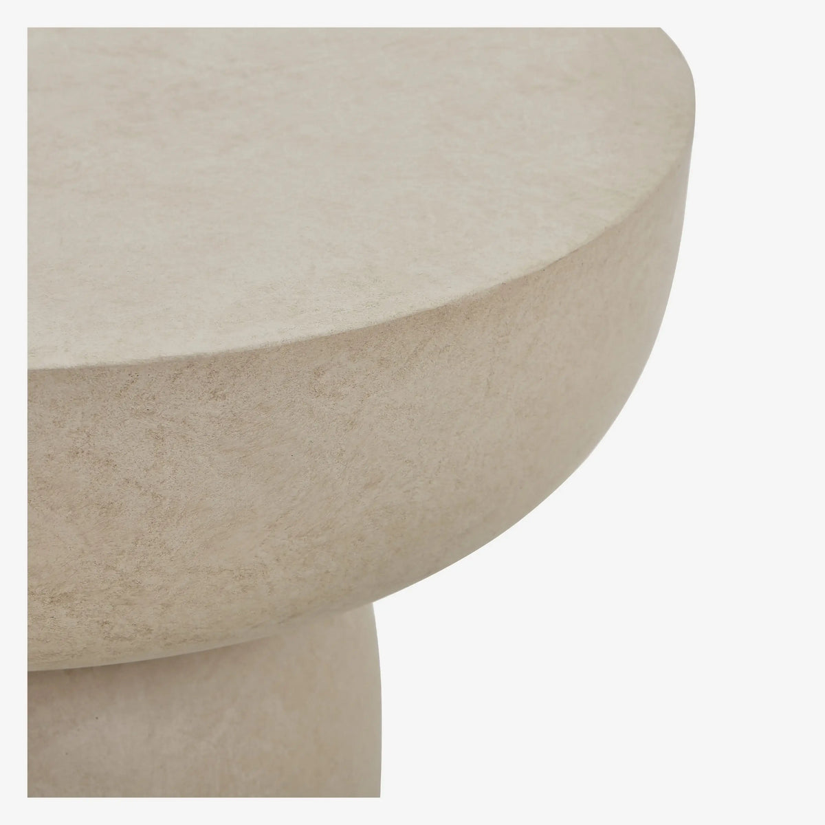 CIRELLA - Travertine Fibre Cement Outdoor Side Table - 48 cm