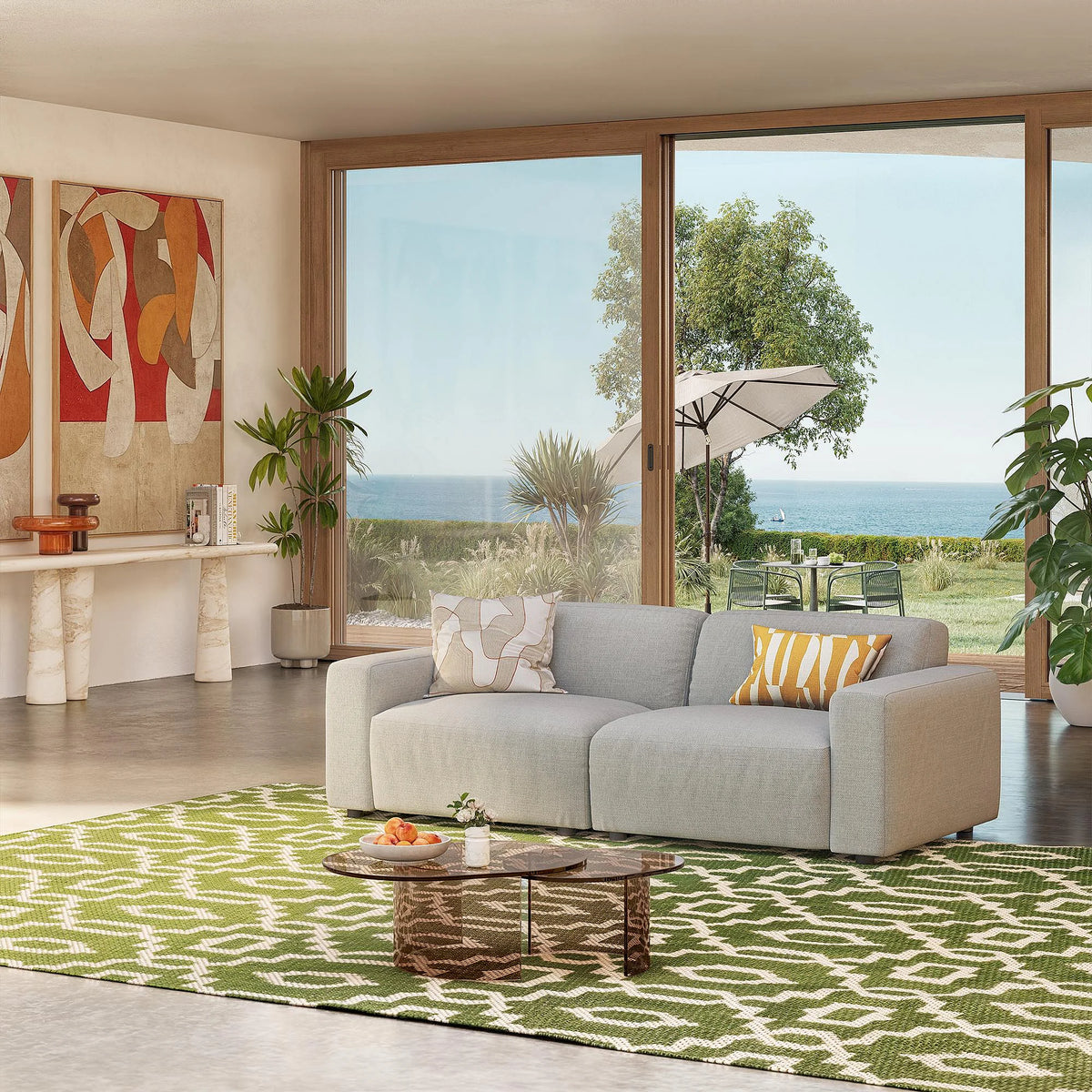 CREMI - Fabric 3 Seater Sofa