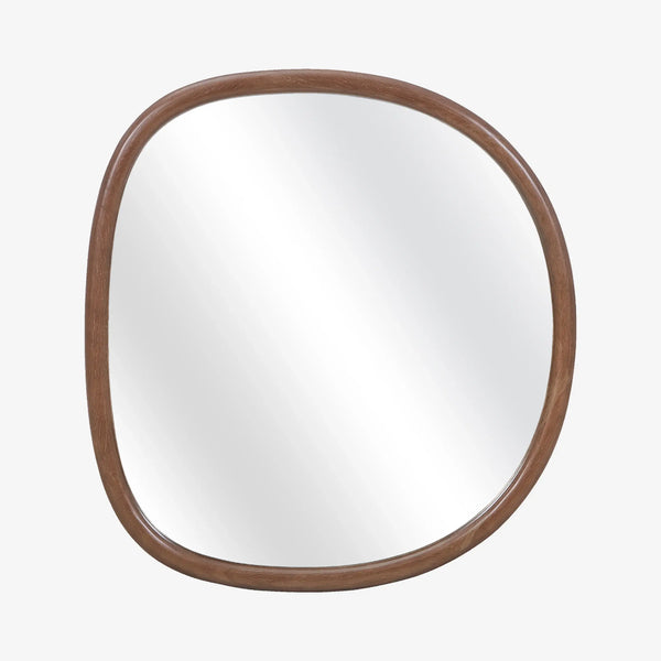 DENELYS - Oak Organic Shape Mirror - 75 x 80 cm