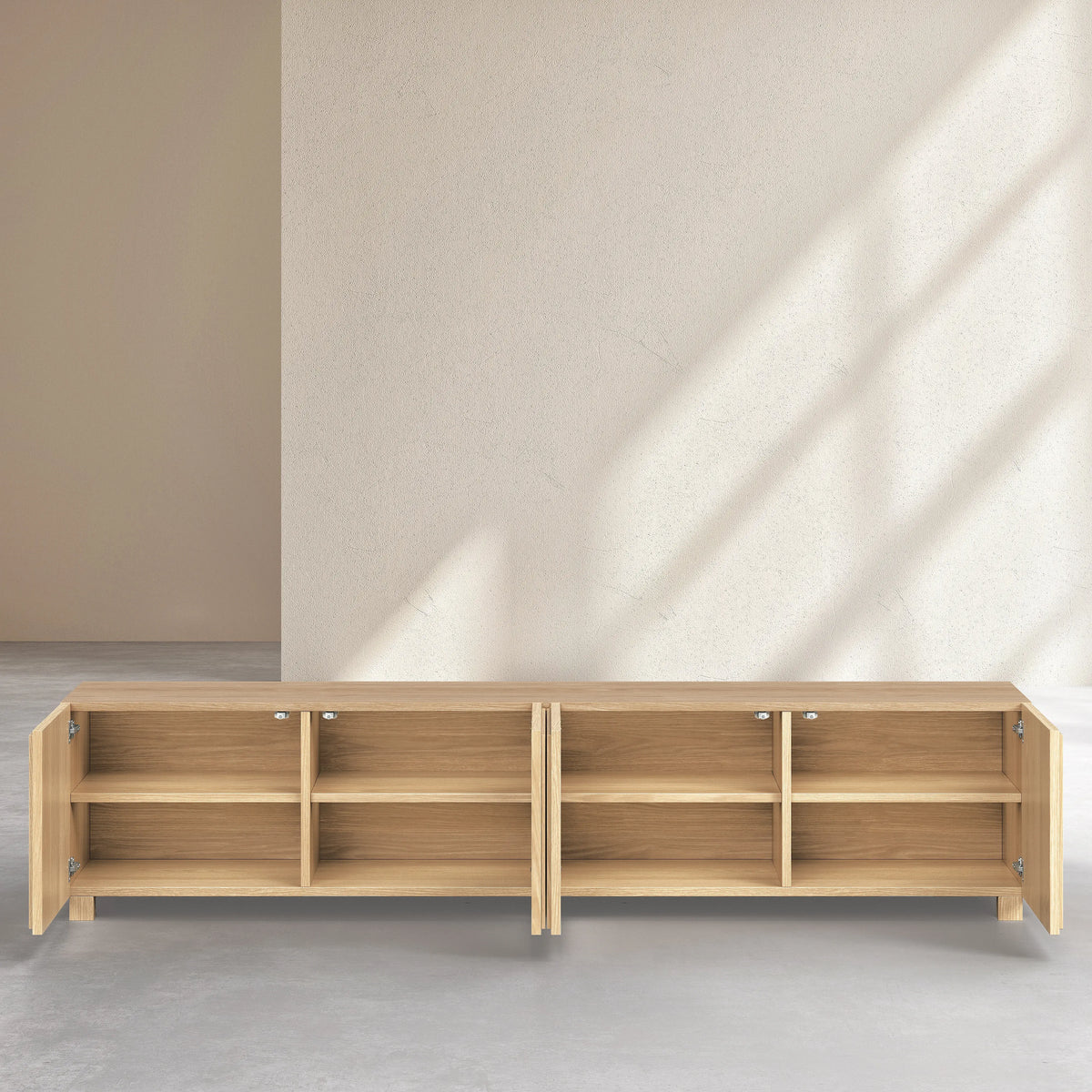 DRIO - Oak 4 Door Entertainment Unit