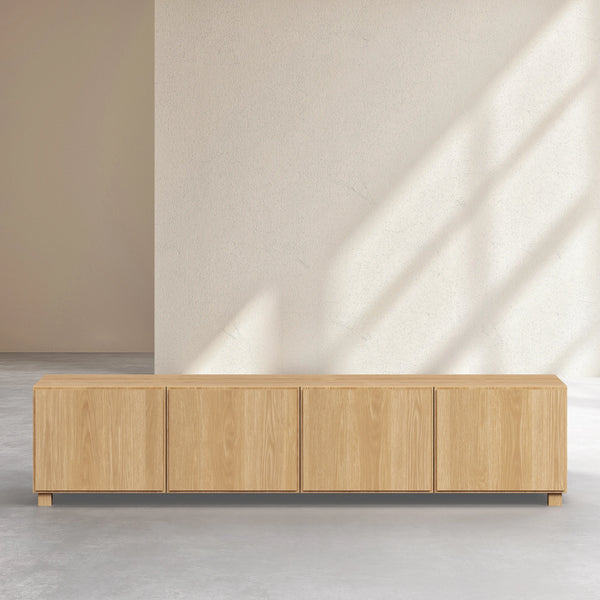 DRIO - Oak 4 Door Entertainment Unit