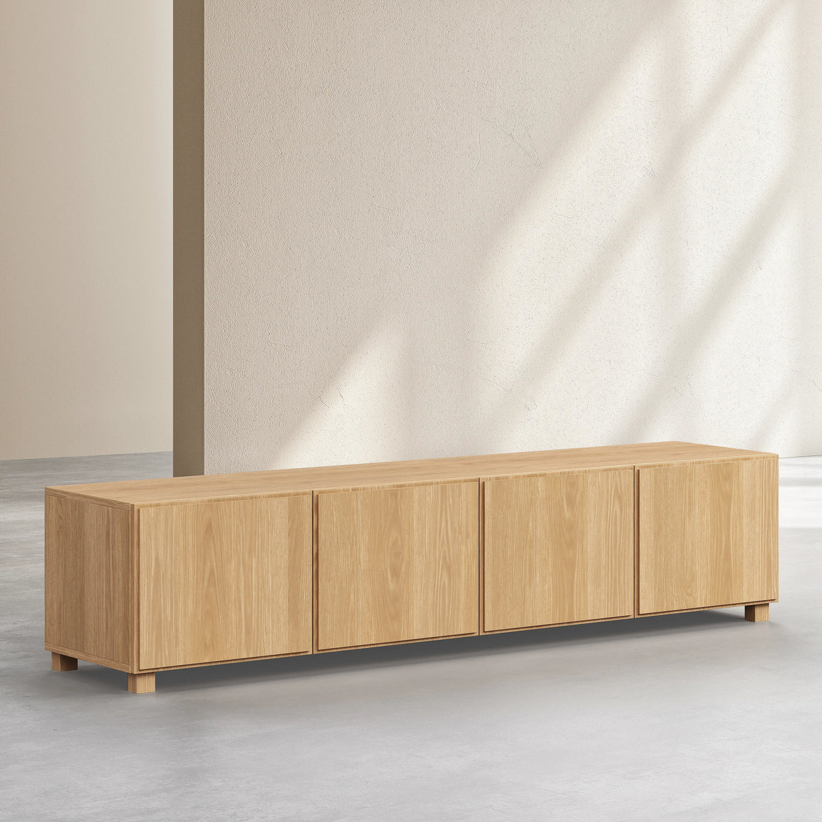DRIO - Oak 4 Door Entertainment Unit