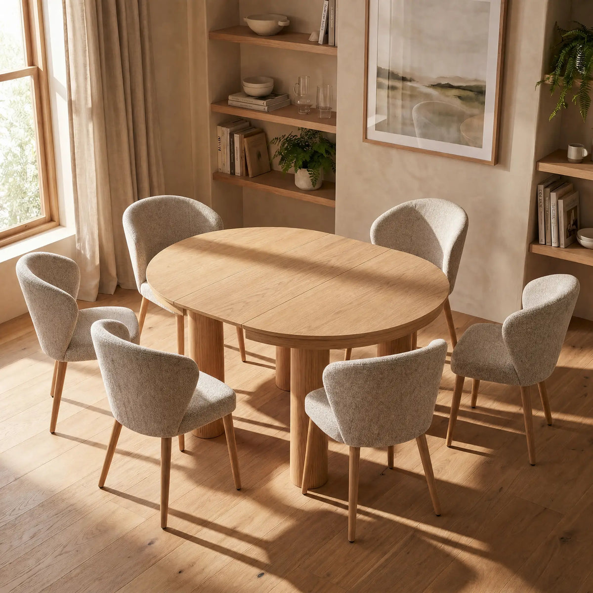 EIKEN - Oak Extendable Dining Table