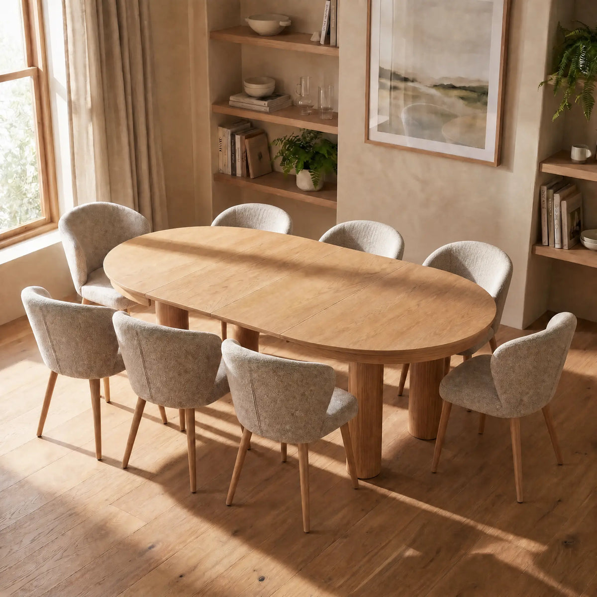 EIKEN - Oak Extendable Dining Table