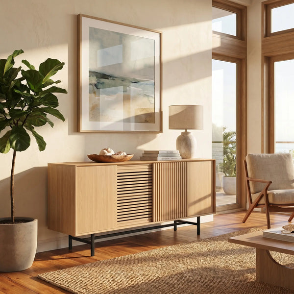 ELYA - Oak 4 Door Sideboard
