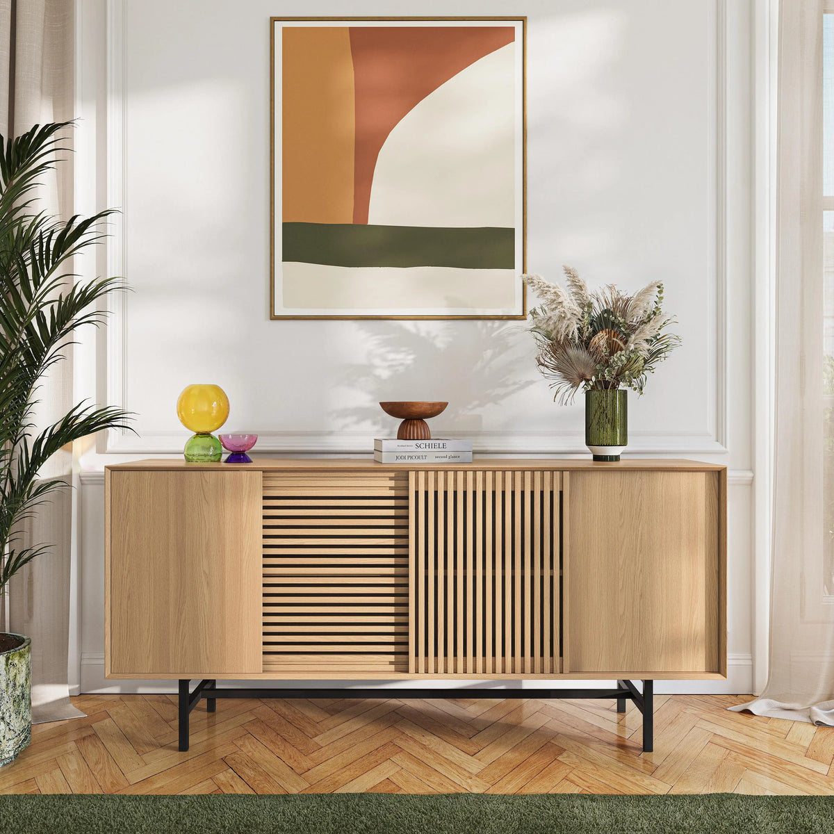 ELYA - Oak 4 Door Sideboard