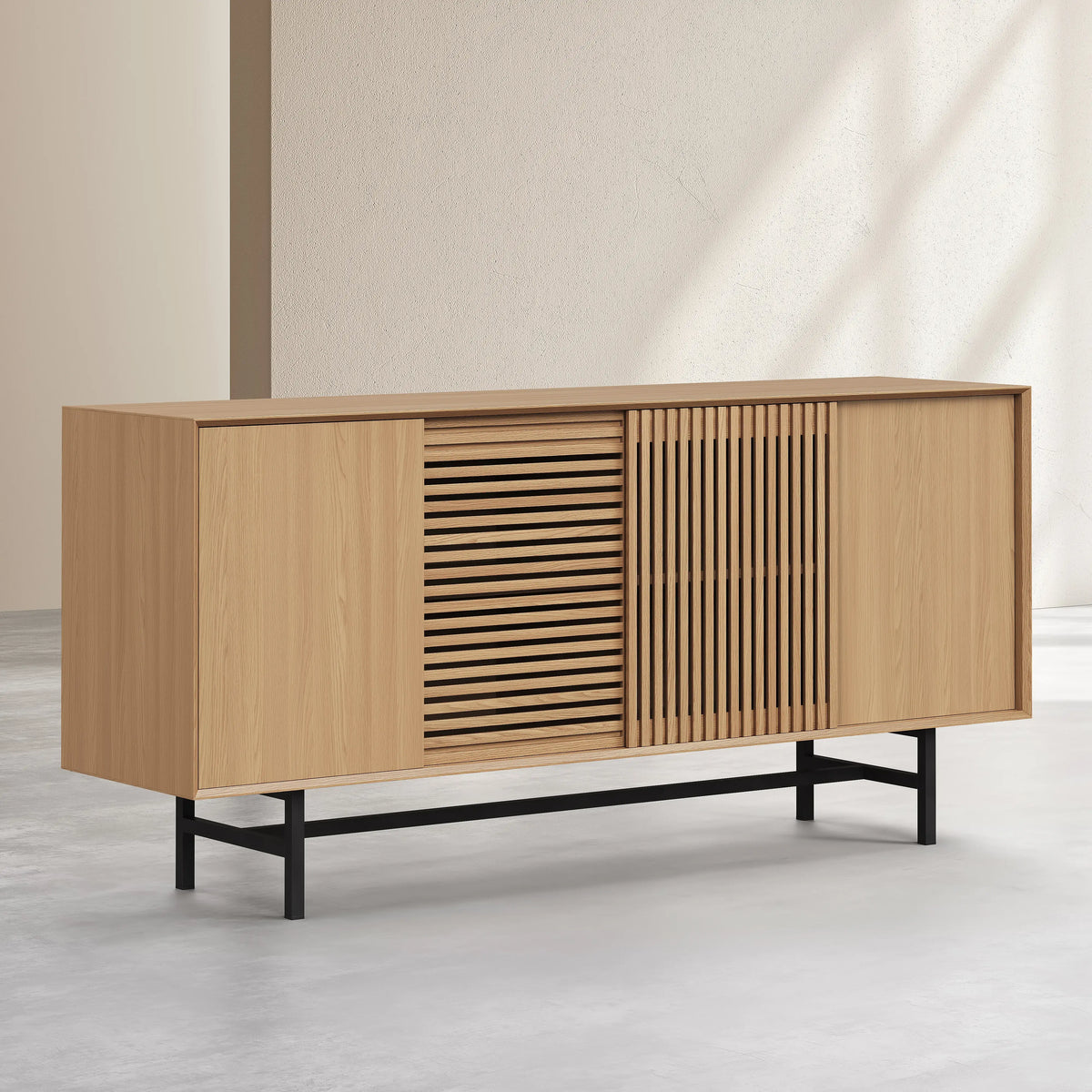 ELYA - Oak 4 Door Sideboard