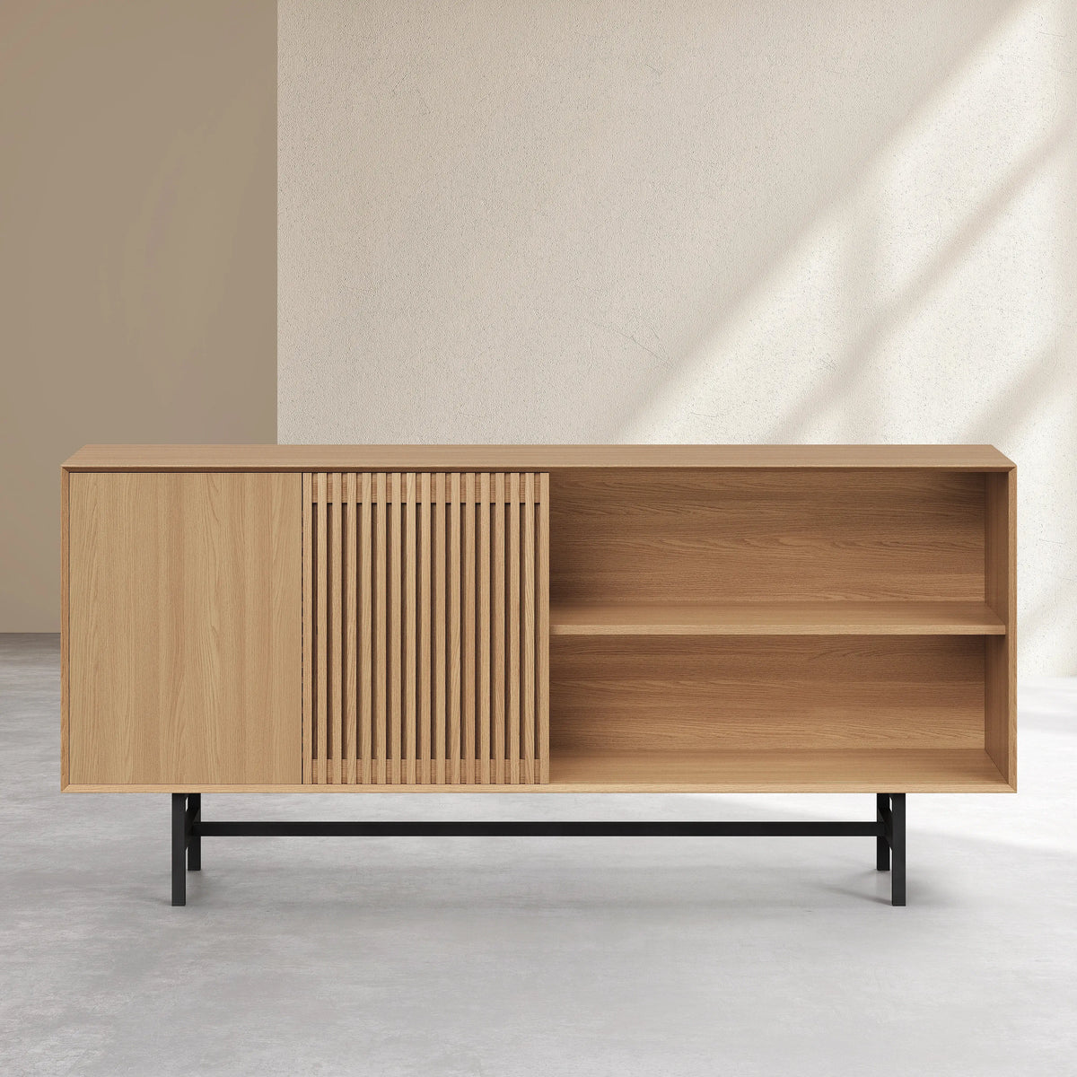 ELYA - Oak 4 Door Sideboard