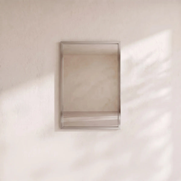 ELYO - Stainless Steel Rectangular Mirror - 80 x 120 cm