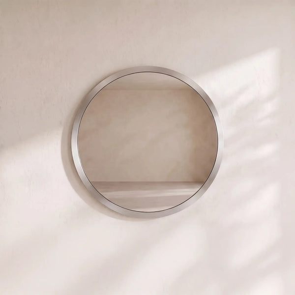 ELYO - Stainless Steel Round Mirror - 100 cm