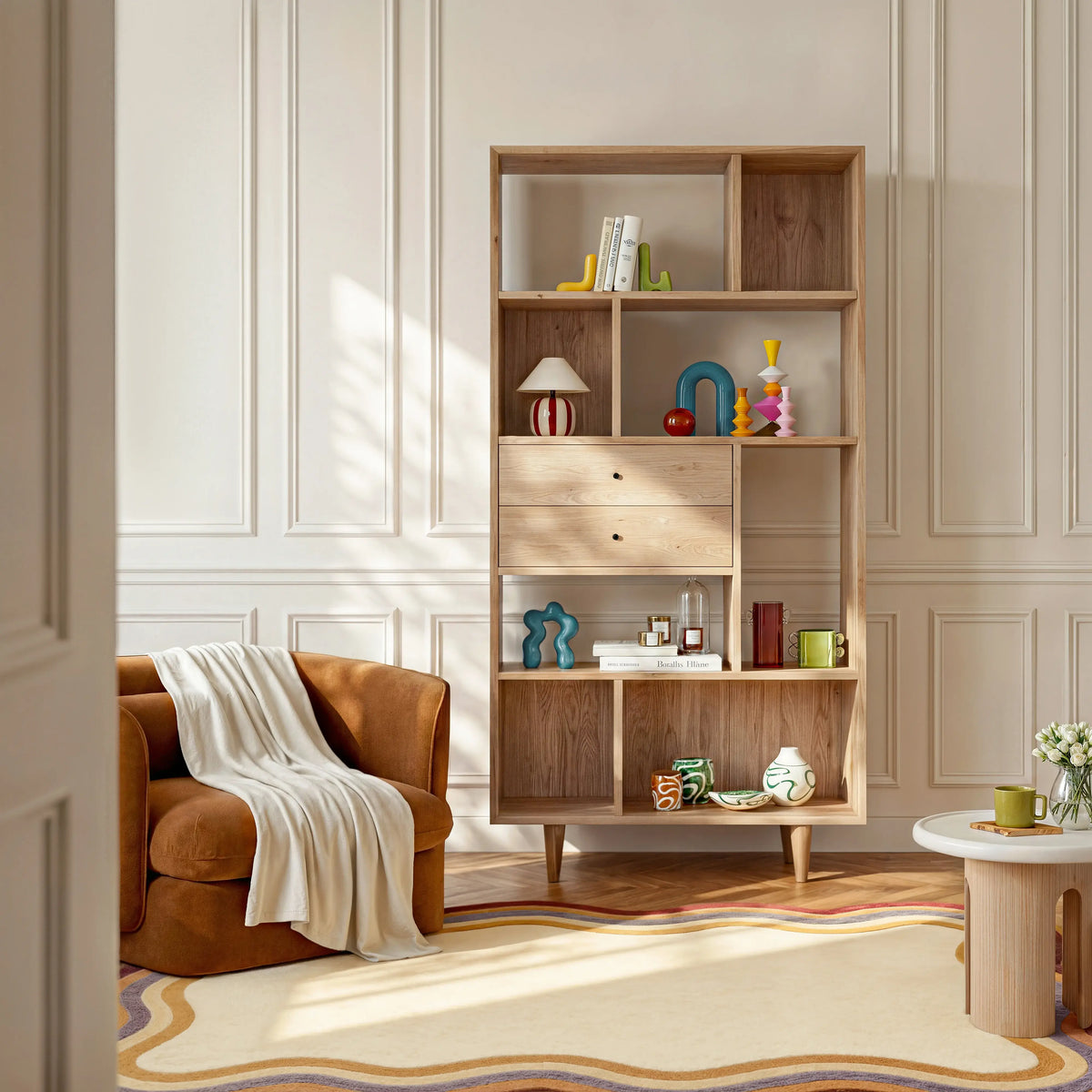 EUGENIE - Oak Bookcase