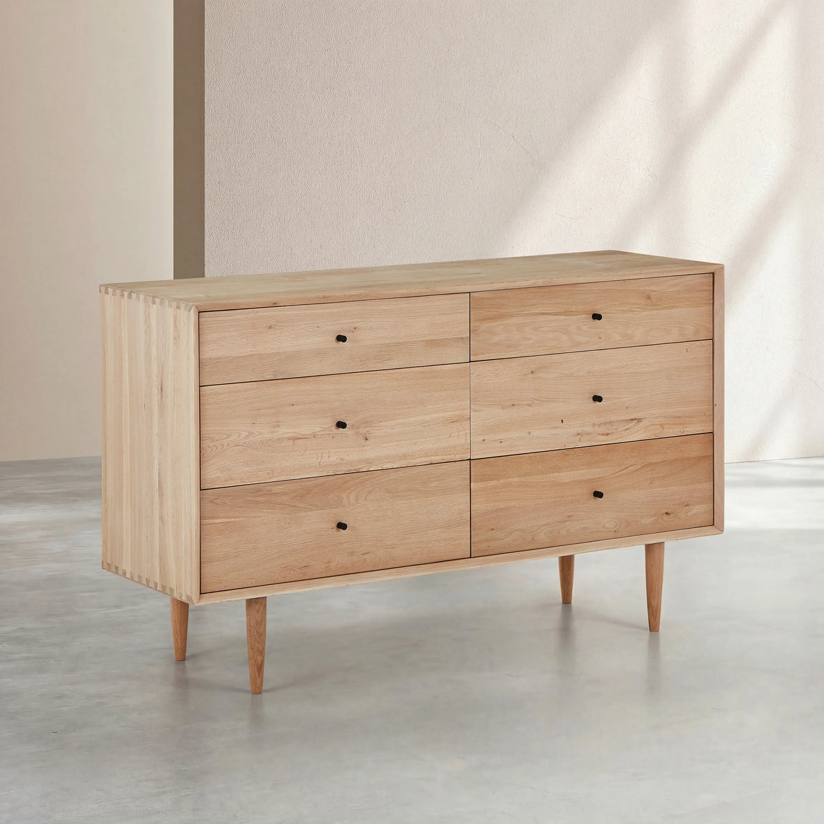 EUGENIE - Oak 6 Drawer Dresser