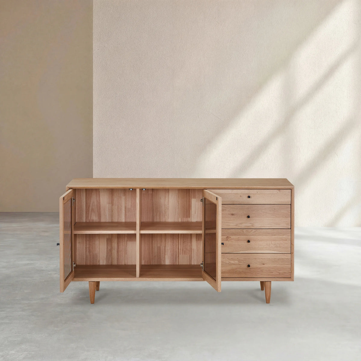 EUGENIE - Oak 2 Glass Door Buffet