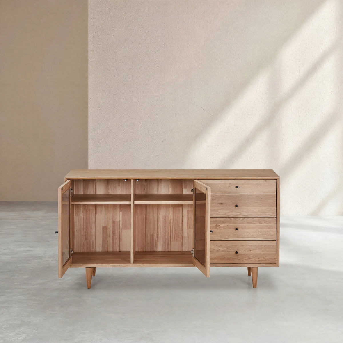 EUGENIE - Oak 2 Glass Door Buffet