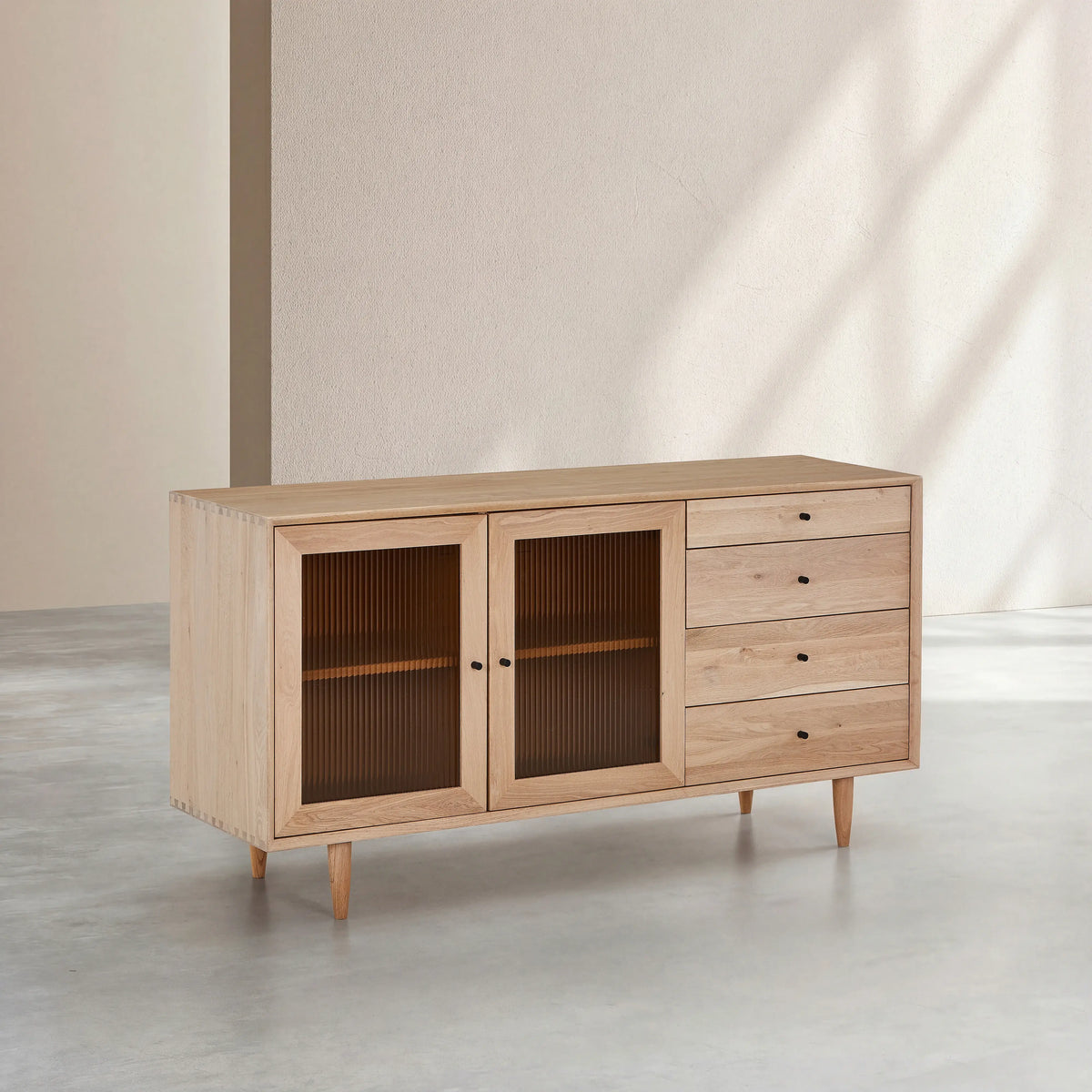 EUGENIE - Oak 2 Glass Door Buffet