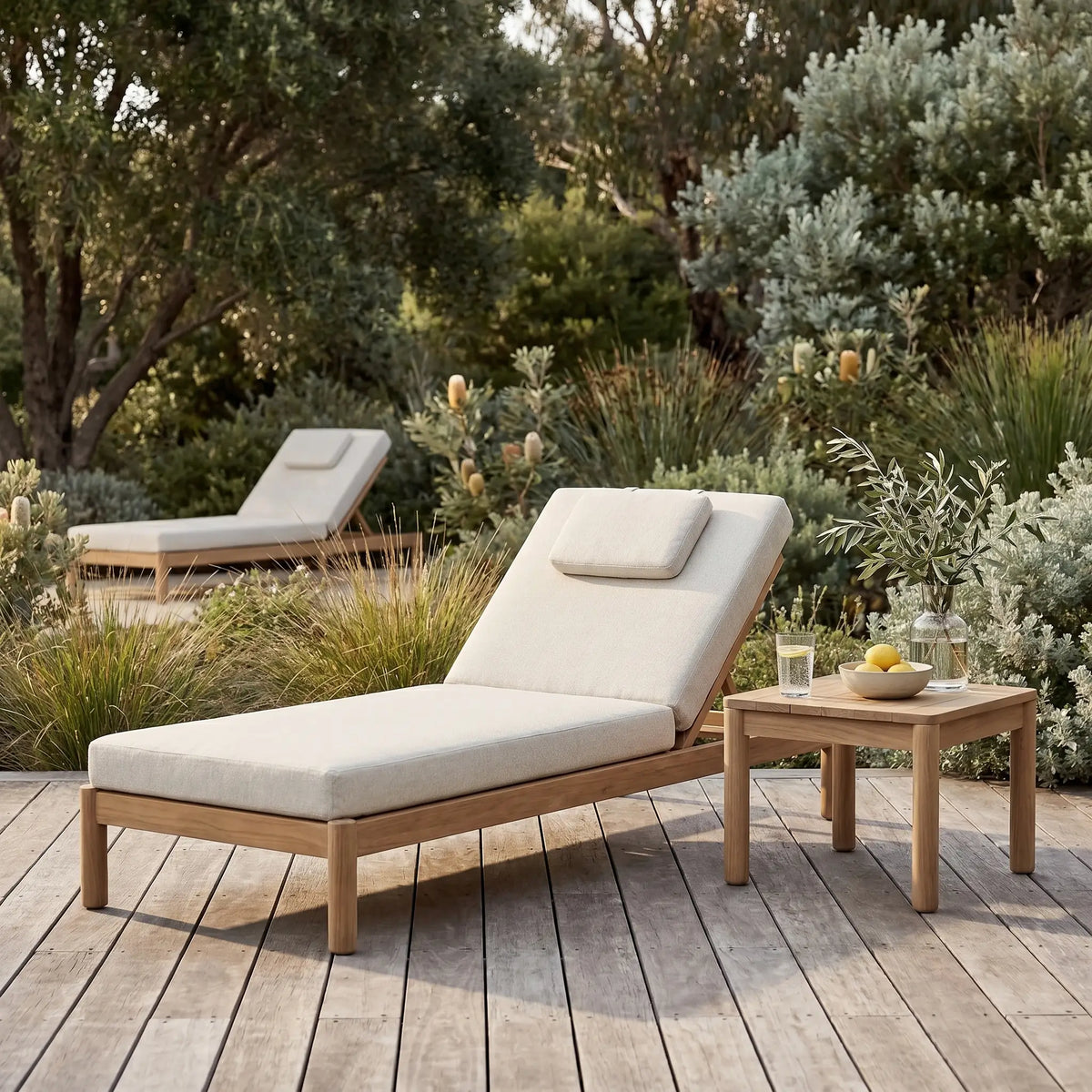 FIGARI - Teak Sun Lounger