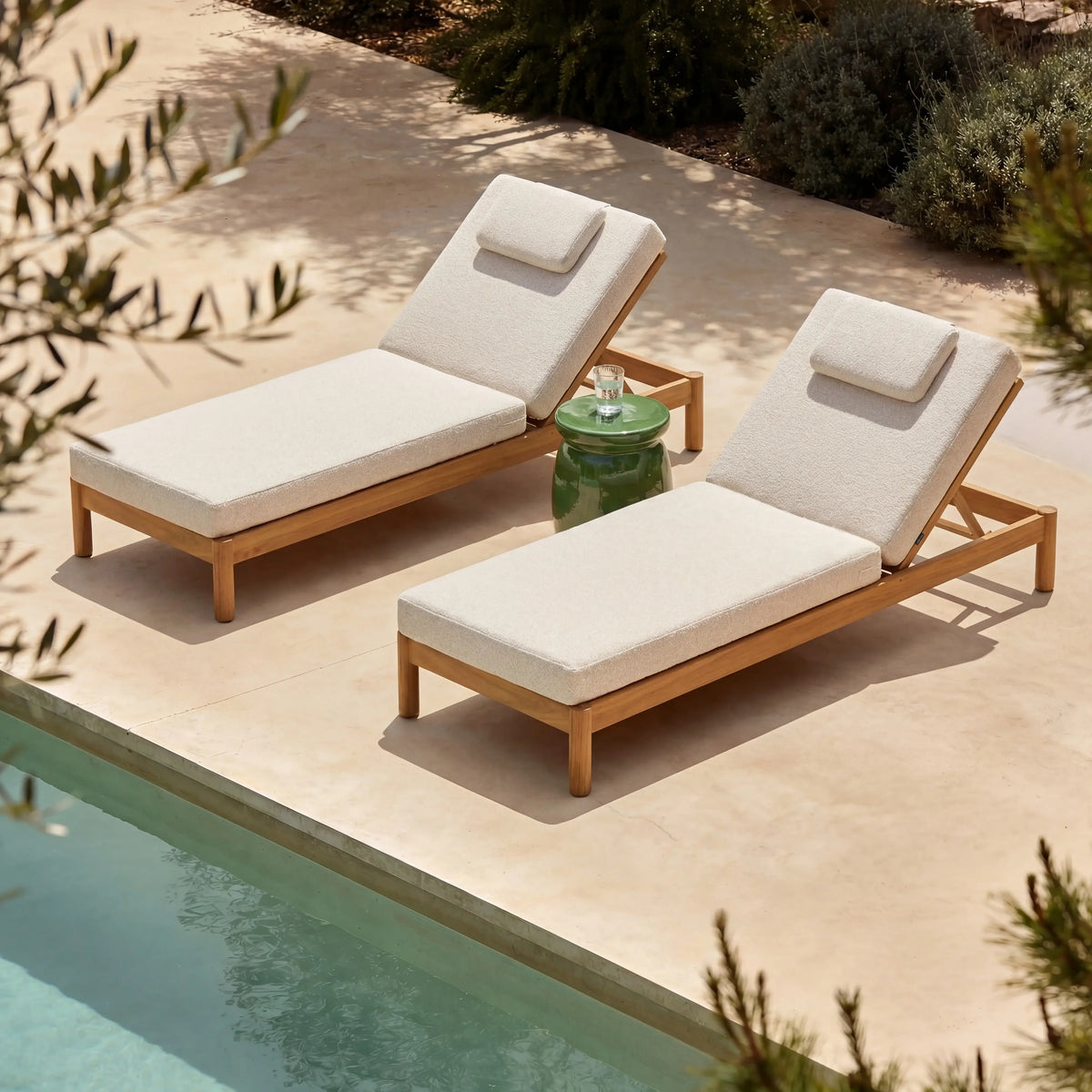 FIGARI - Teak Sun Lounger