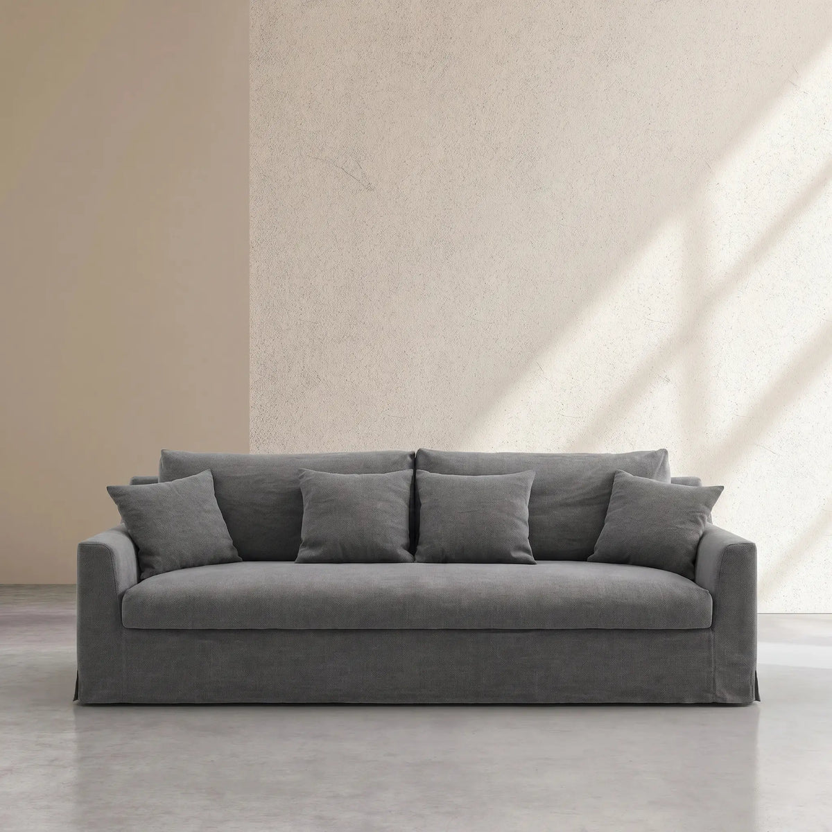 OSTUNI - Linen 3 Seater Sofa
