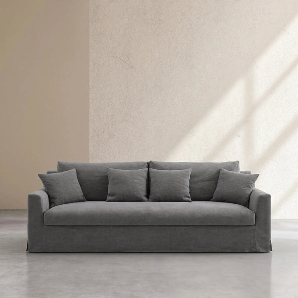 OSTUNI - Linen 3 Seater Sofa